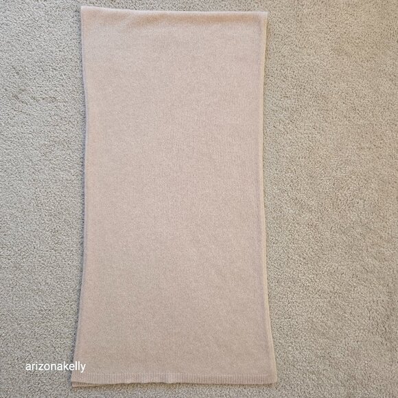 Accessories - Thicker Cashmere Knit Scarf Tan